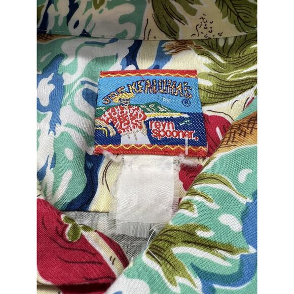 Reyn Spooner Joe Kealoha's Men's L Hawaiian Surfer Red Orchid Camp Aloha Shirt - Picture 3 of 4